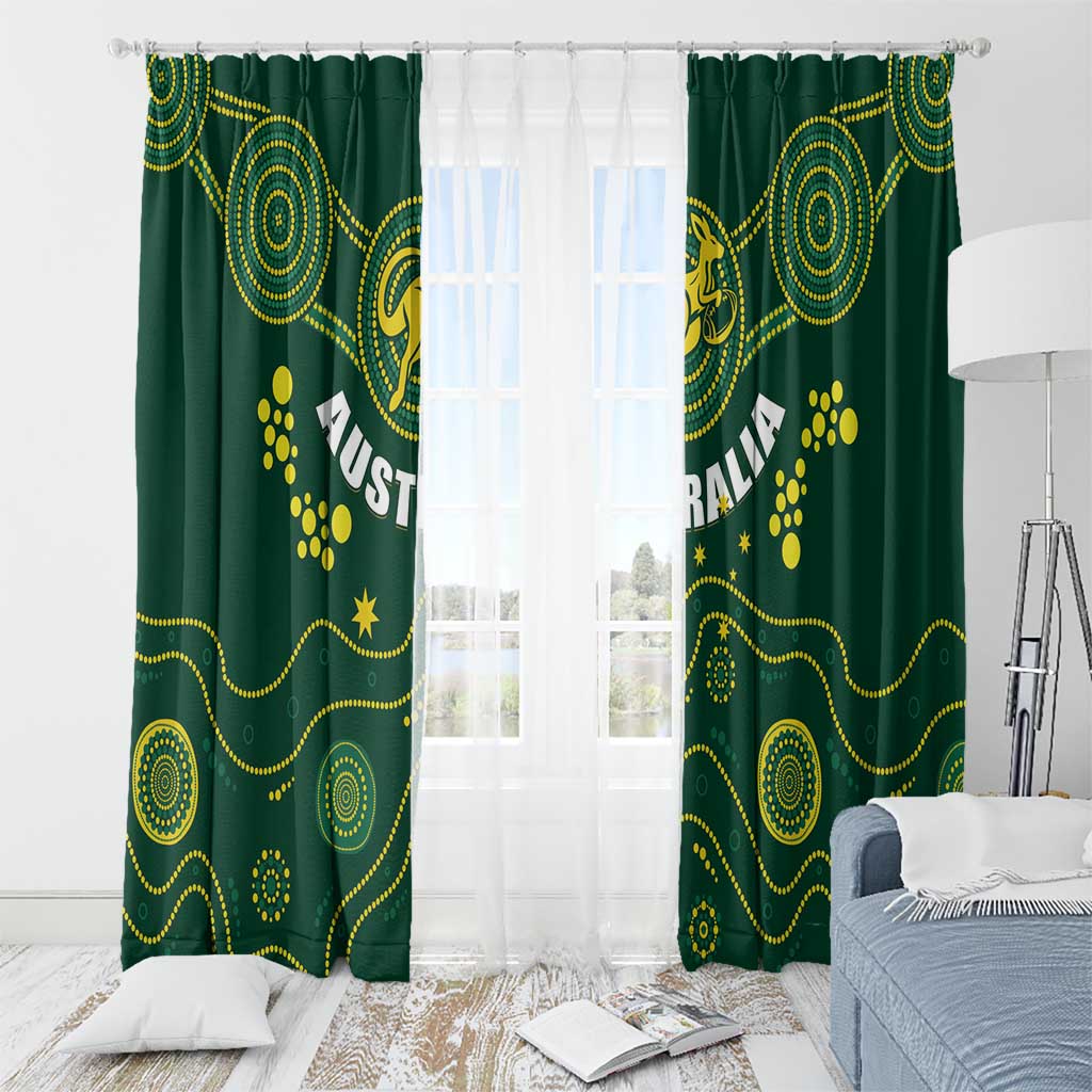 Australia 2024 Rugby Window Curtain Go Wallabies - Wonder Print Shop