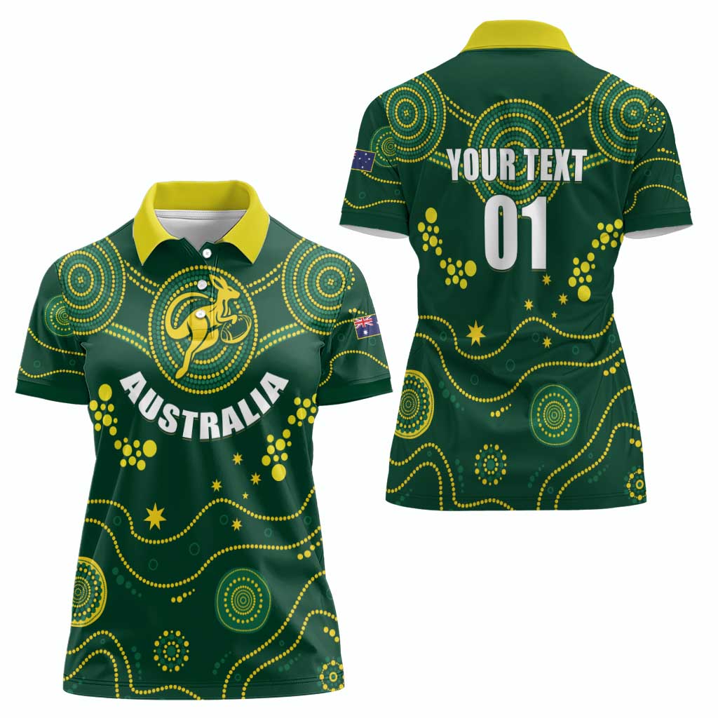 Australia 2024 Rugby Women Polo Shirt Go Wallabies - Wonder Print Shop
