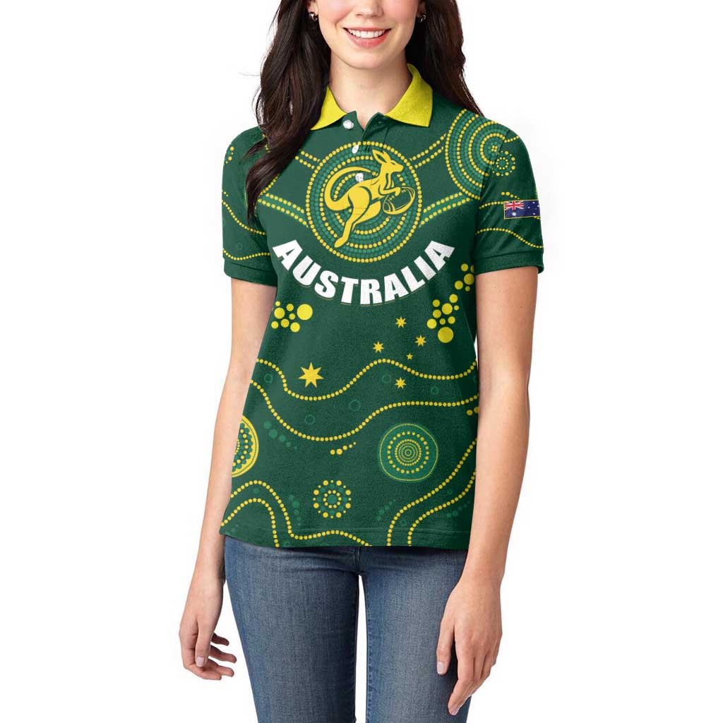 Australia 2024 Rugby Women Polo Shirt Go Wallabies - Wonder Print Shop