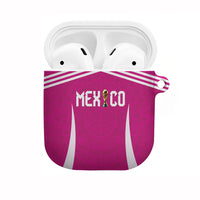 Mexico 2026 Football Pink AirPods Case Golden Eagle Victory
