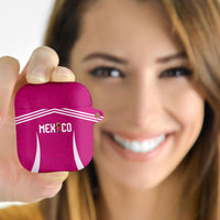 Mexico 2026 Football Pink AirPods Case Golden Eagle Victory