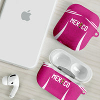 Mexico 2026 Football Pink AirPods Case Golden Eagle Victory