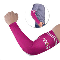 Custom Mexico 2026 Football Pink Arm Sleeves Golden Eagle Victory