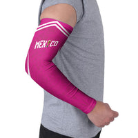 Custom Mexico 2026 Football Pink Arm Sleeves Golden Eagle Victory