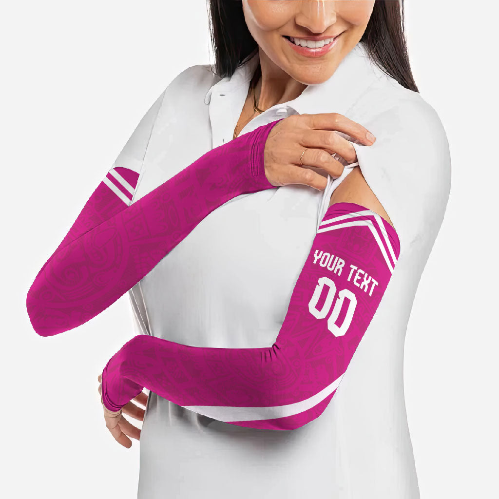 Custom Mexico 2026 Football Pink Arm Sleeves Golden Eagle Victory