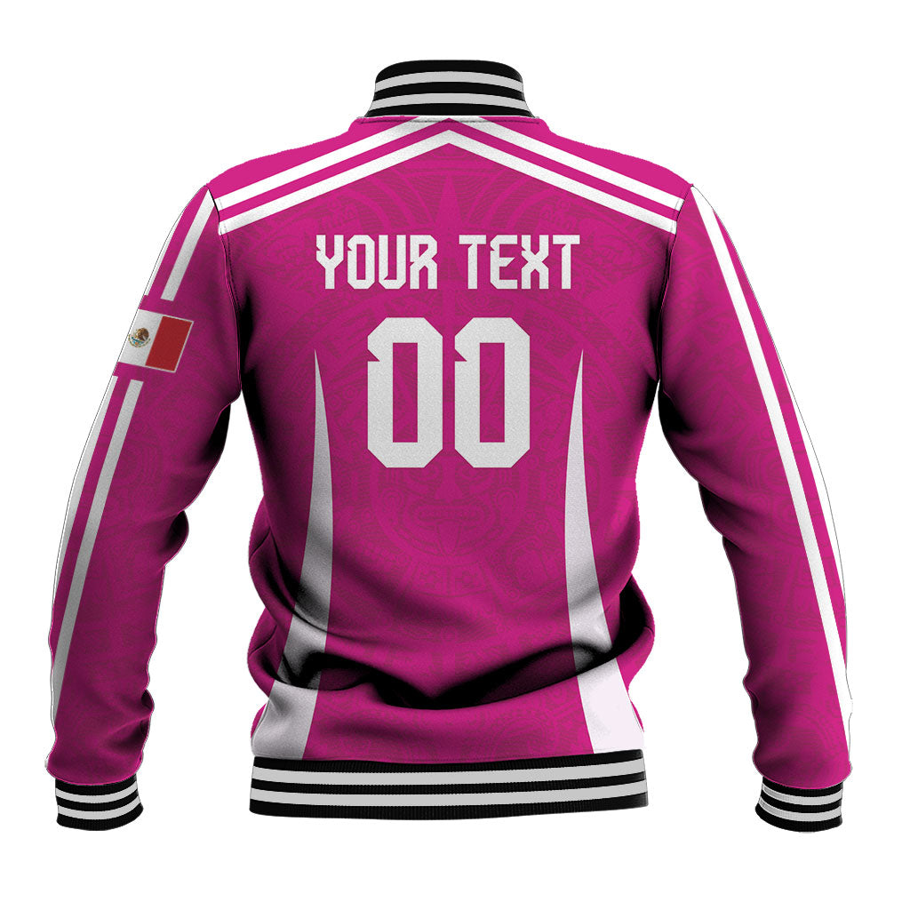 Custom Mexico 2026 Football Pink Baseball Jacket Golden Eagle Victory