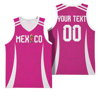 Custom Mexico 2026 Football Pink Basketball Jersey Golden Eagle Victory