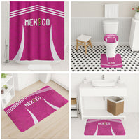 Mexico 2026 Football Pink Bathroom Set Golden Eagle Victory