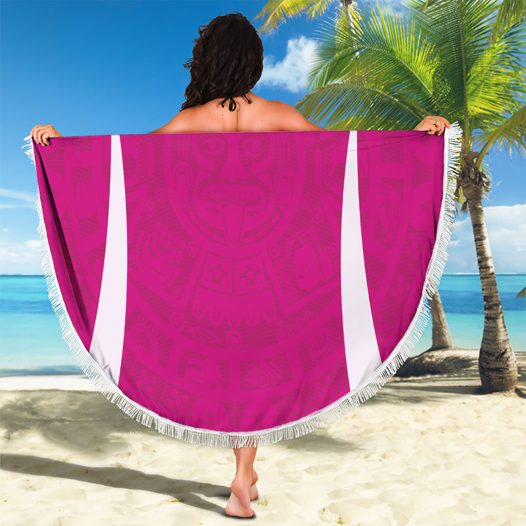 Mexico 2026 Football Pink Beach Blanket Golden Eagle Victory