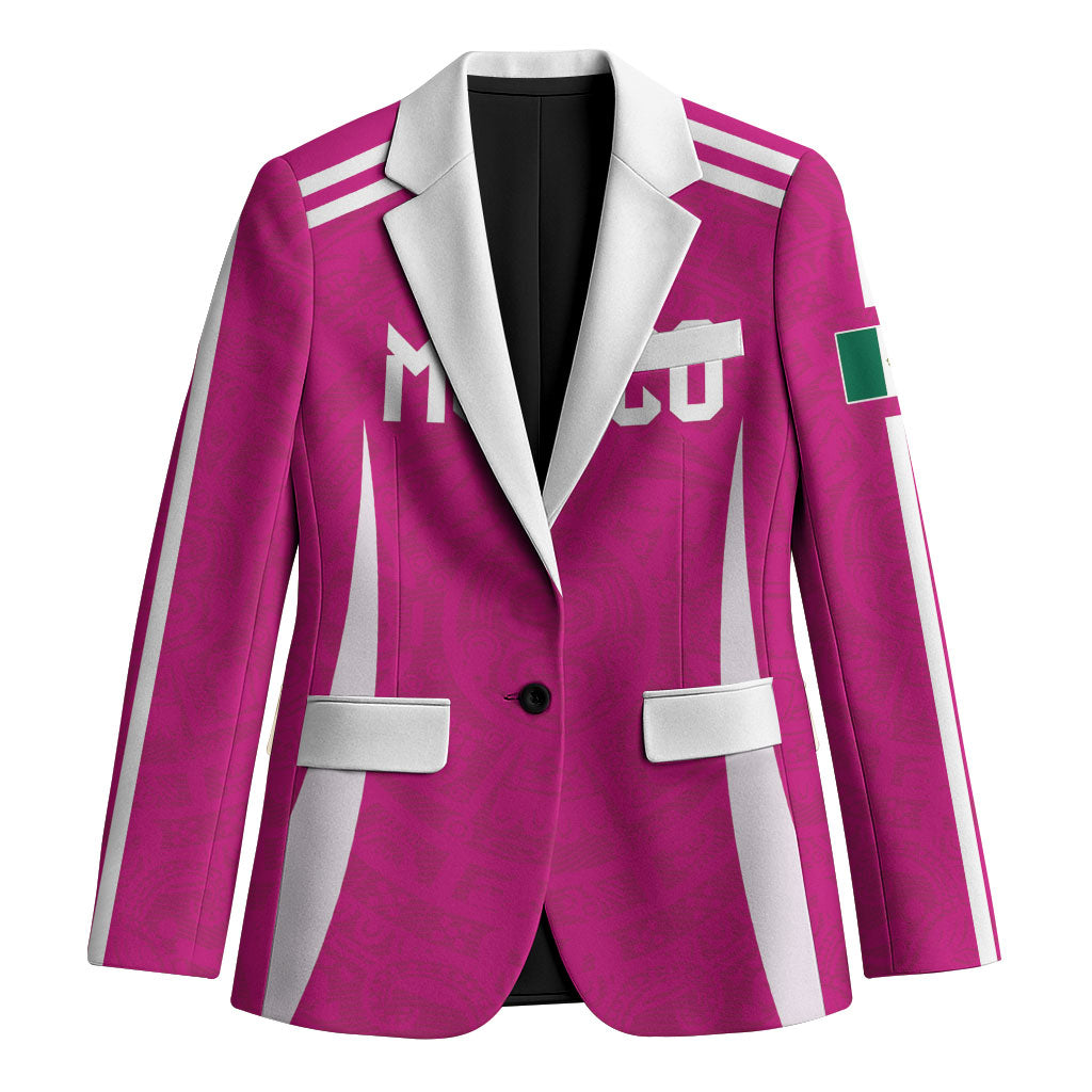 Custom Mexico 2026 Football Pink Blazer Golden Eagle Victory