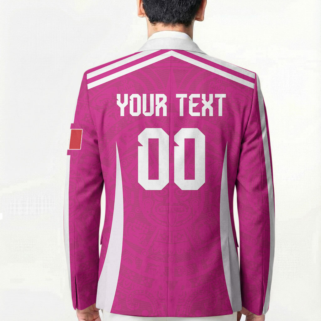 Custom Mexico 2026 Football Pink Blazer Golden Eagle Victory