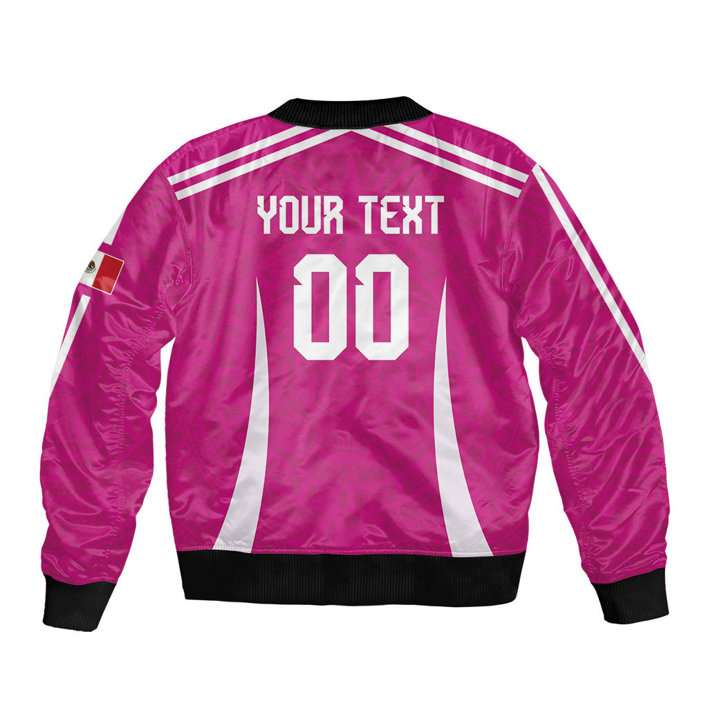 Custom Mexico 2026 Football Pink Bomber Jacket Golden Eagle Victory