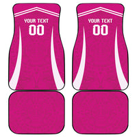Custom Mexico 2026 Football Pink Car Mats Golden Eagle Victory
