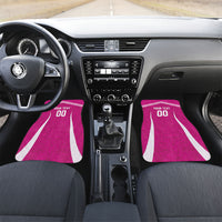 Custom Mexico 2026 Football Pink Car Mats Golden Eagle Victory