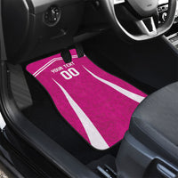 Custom Mexico 2026 Football Pink Car Mats Golden Eagle Victory