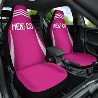 Mexico 2026 Football Pink Car Seat Cover Golden Eagle Victory