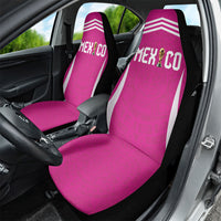 Mexico 2026 Football Pink Car Seat Cover Golden Eagle Victory