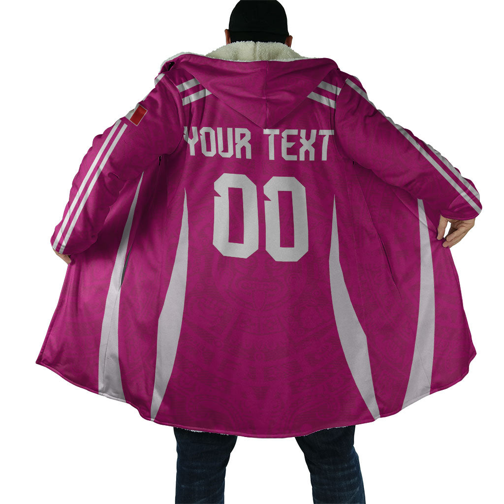 Custom Mexico 2026 Football Pink Cloak Golden Eagle Victory
