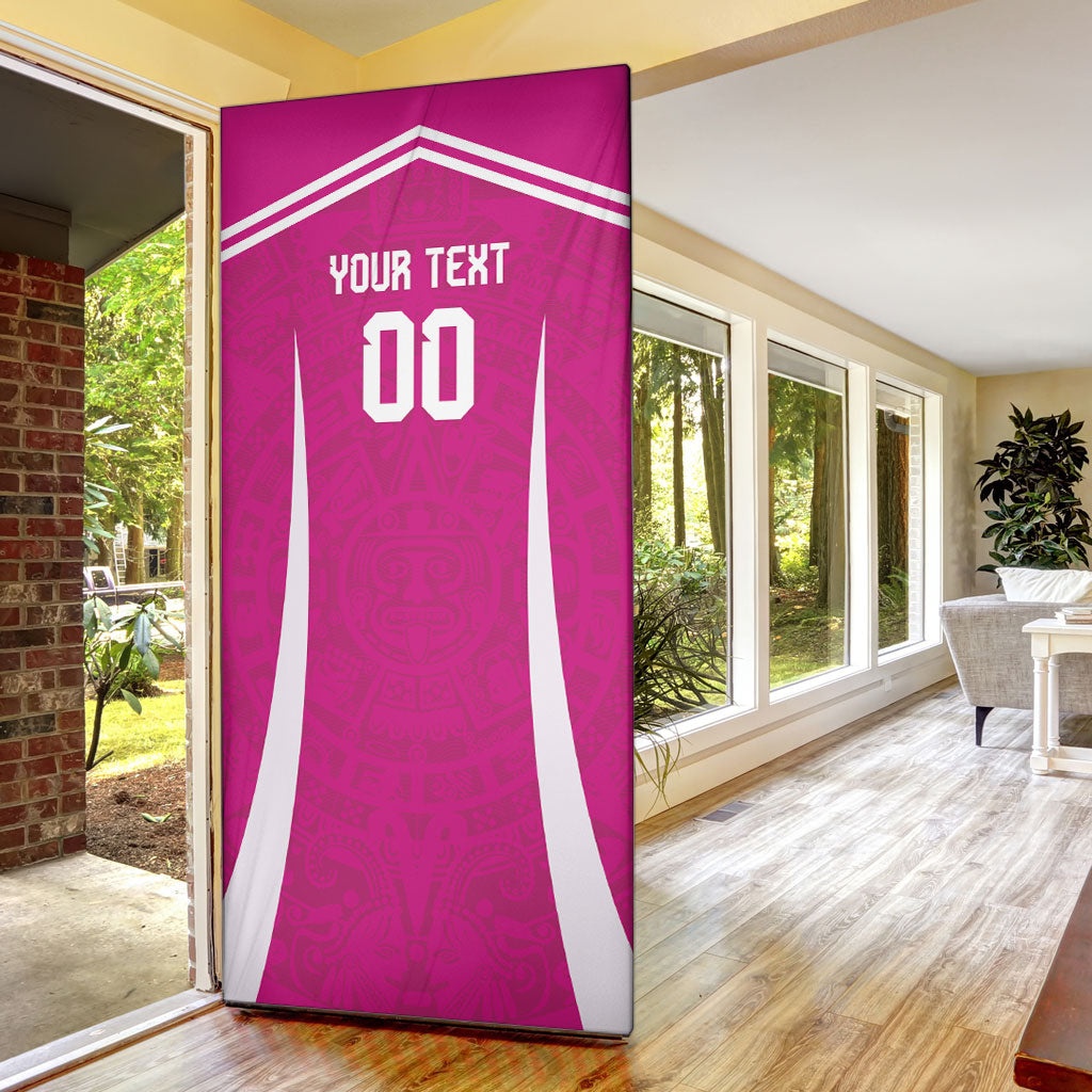 Custom Mexico 2026 Football Pink Door Cover Golden Eagle Victory