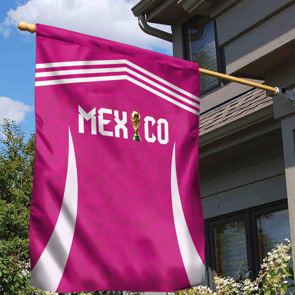 Mexico 2026 Football Pink Garden Flag Golden Eagle Victory