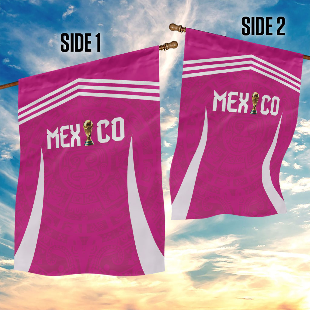Mexico 2026 Football Pink Garden Flag Golden Eagle Victory