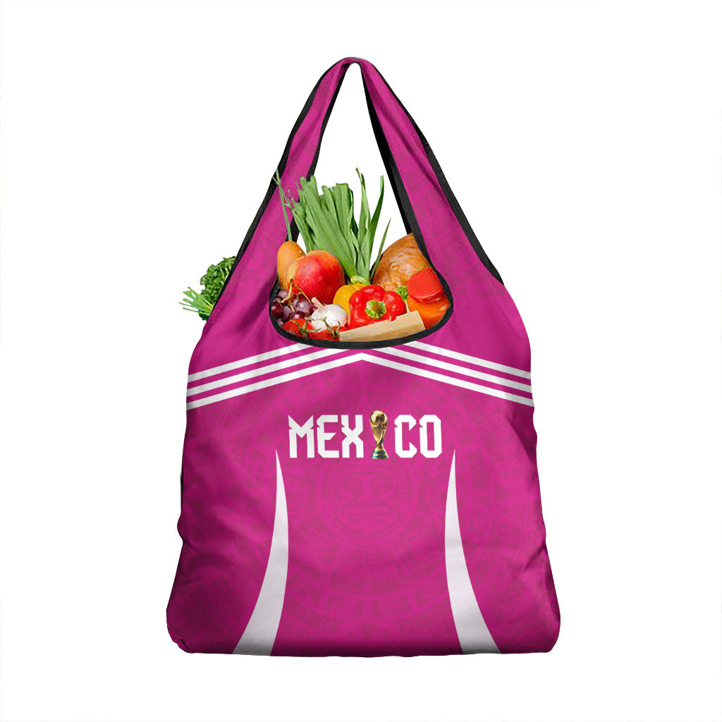 Mexico 2026 Football Pink Grocery Bag Golden Eagle Victory