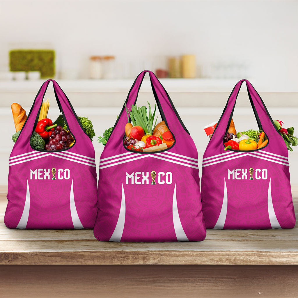 Mexico 2026 Football Pink Grocery Bag Golden Eagle Victory