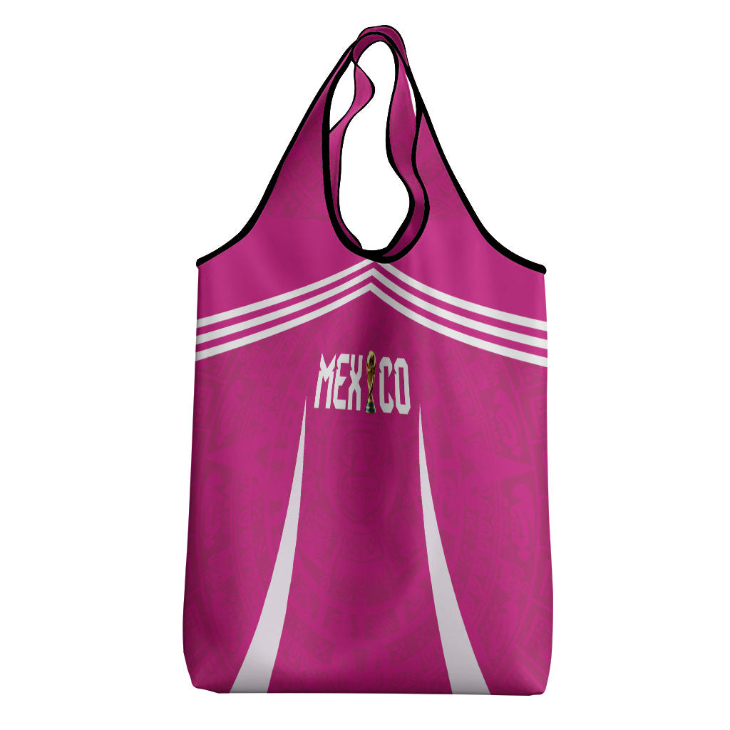 Mexico 2026 Football Pink Grocery Bag Golden Eagle Victory