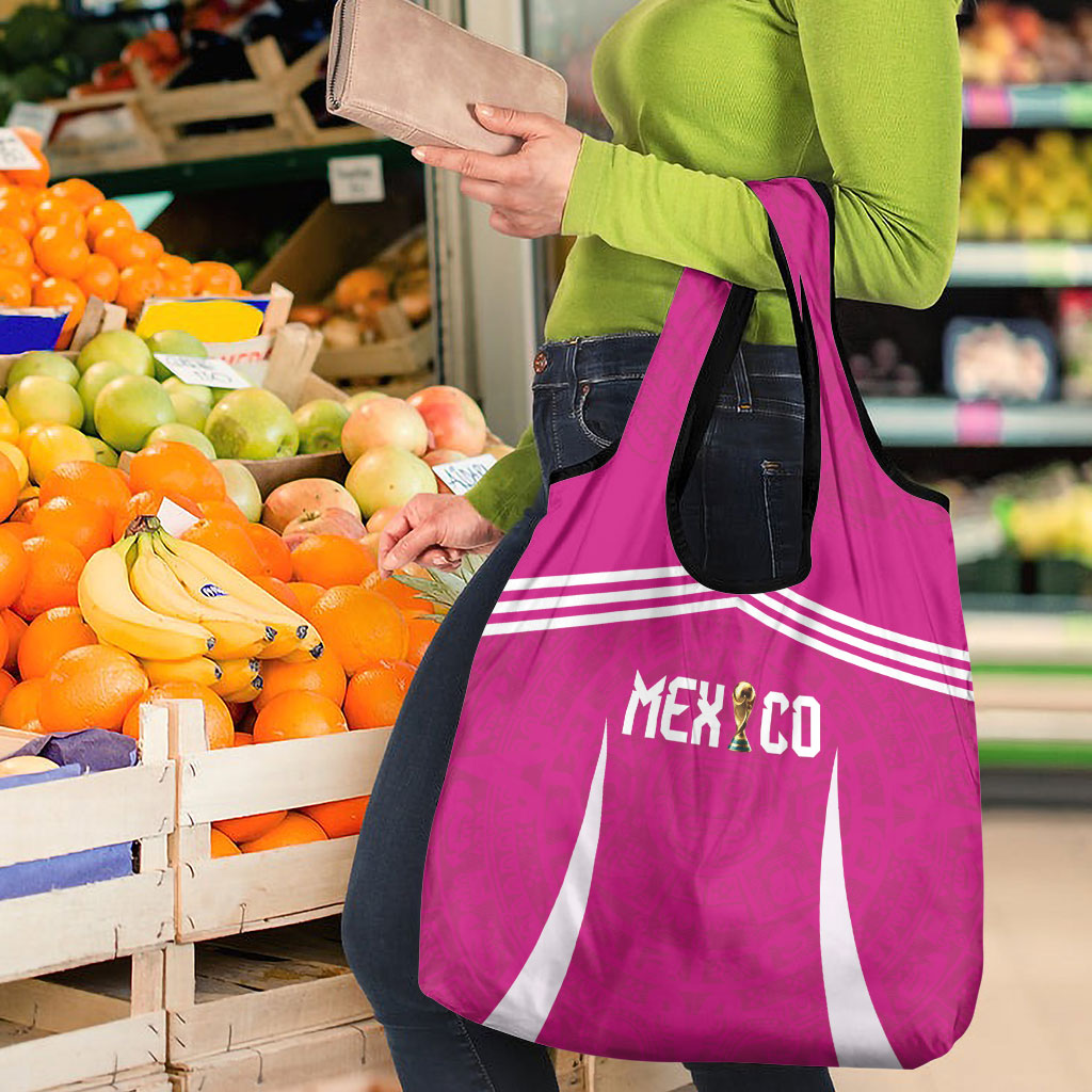 Mexico 2026 Football Pink Grocery Bag Golden Eagle Victory
