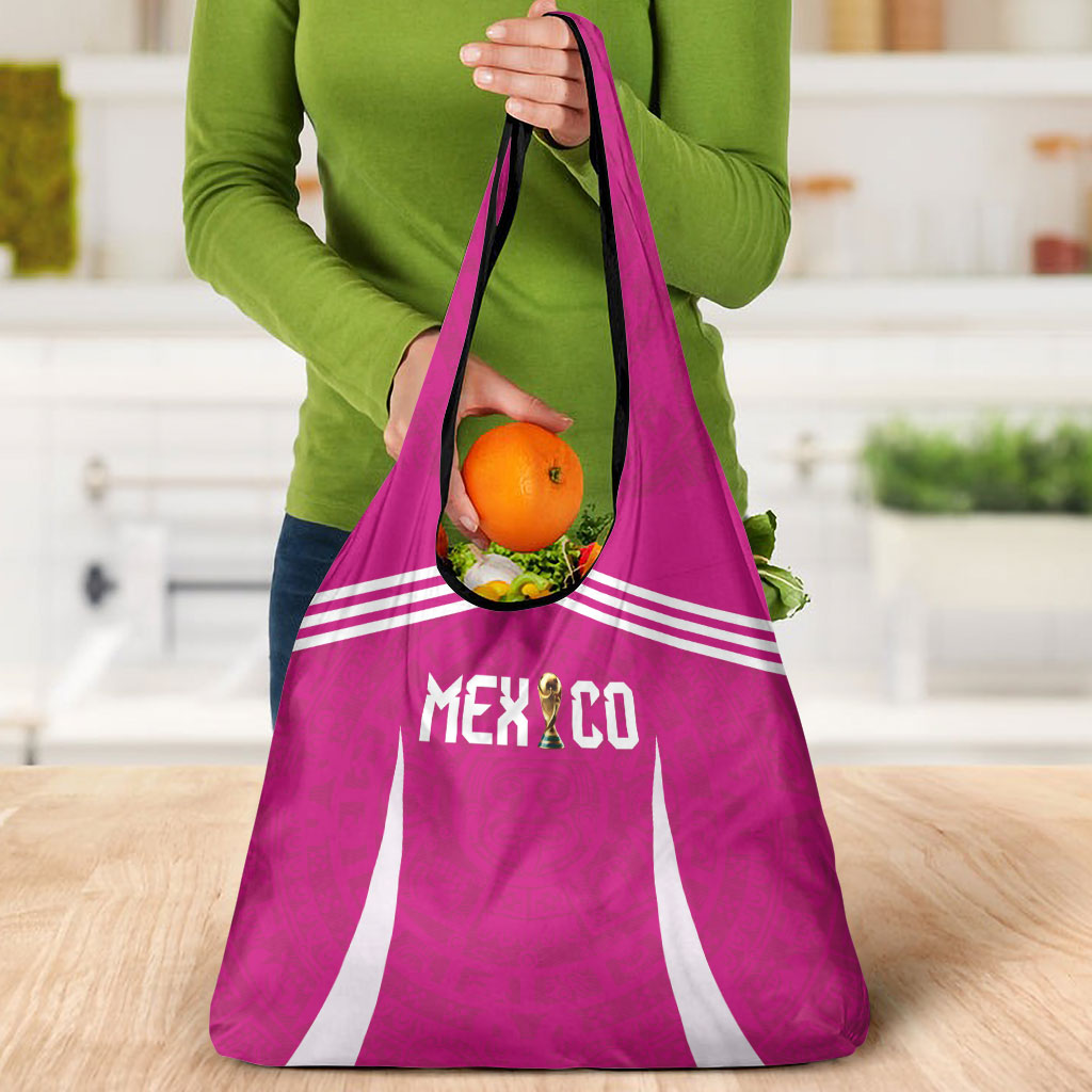 Mexico 2026 Football Pink Grocery Bag Golden Eagle Victory