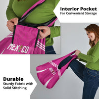 Mexico 2026 Football Pink Grocery Bag Golden Eagle Victory