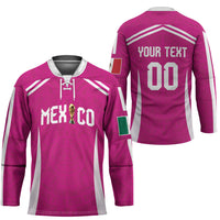 Custom Mexico 2026 Football Pink Hockey Jersey Golden Eagle Victory