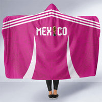 Mexico 2026 Football Pink Hooded Blanket Golden Eagle Victory