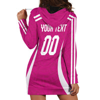 Custom Mexico 2026 Football Pink Hoodie Dress Golden Eagle Victory