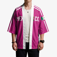 Custom Mexico 2026 Football Pink Kimono Golden Eagle Victory