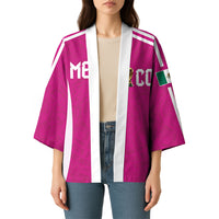 Custom Mexico 2026 Football Pink Kimono Golden Eagle Victory