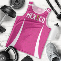 Custom Mexico 2026 Football Pink Men Tank Top Golden Eagle Victory