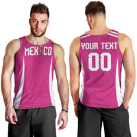 Custom Mexico 2026 Football Pink Men Tank Top Golden Eagle Victory