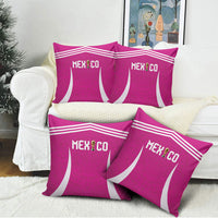 Mexico 2026 Football Pink Pillow Cover Golden Eagle Victory