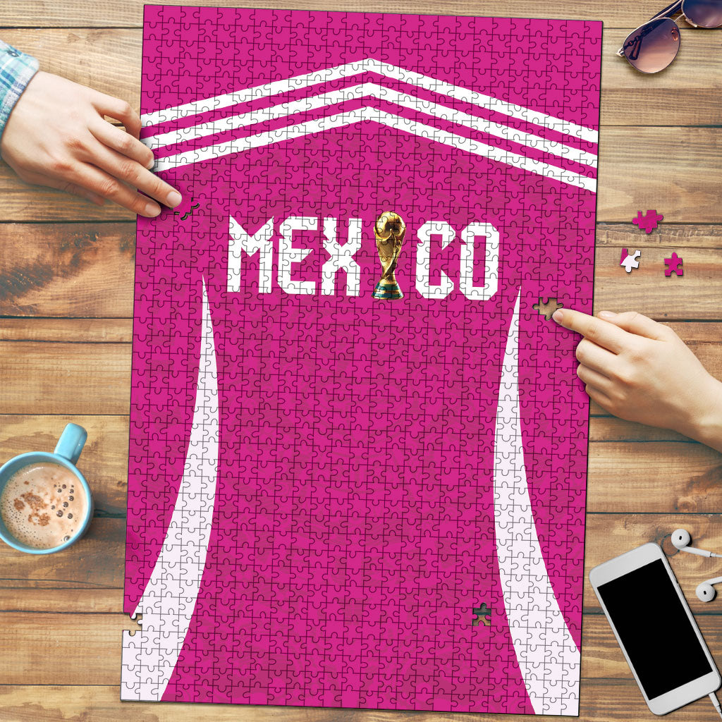 Mexico 2026 Football Pink Puzzle Golden Eagle Victory