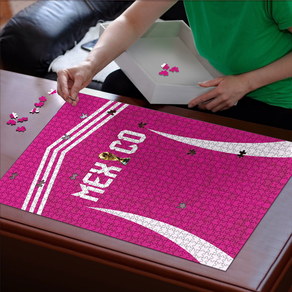 Mexico 2026 Football Pink Puzzle Golden Eagle Victory