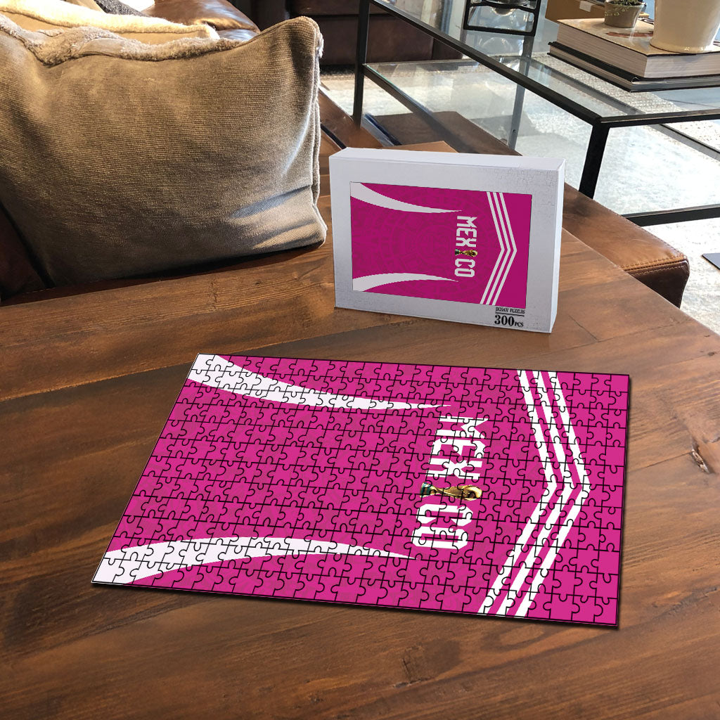 Mexico 2026 Football Pink Puzzle Golden Eagle Victory