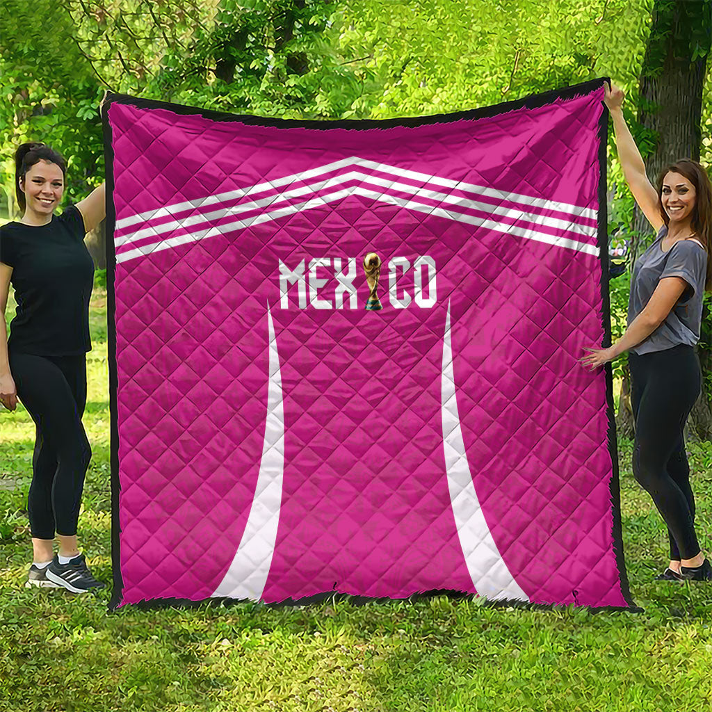 Mexico 2026 Football Pink Quilt Golden Eagle Victory