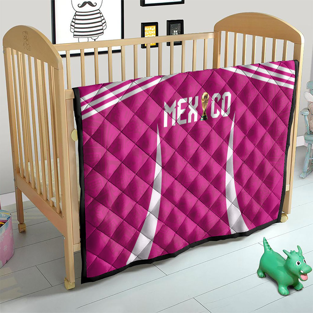 Mexico 2026 Football Pink Quilt Golden Eagle Victory