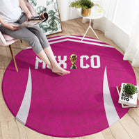 Mexico 2026 Football Pink Round Carpet Golden Eagle Victory