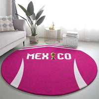 Mexico 2026 Football Pink Round Carpet Golden Eagle Victory
