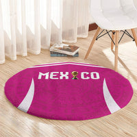 Mexico 2026 Football Pink Round Carpet Golden Eagle Victory