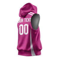 Custom Mexico 2026 Football Pink Sleeveless Hoodie Golden Eagle Victory