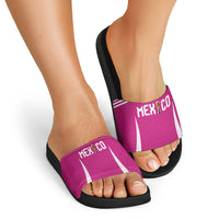 Mexico 2026 Football Pink Slide Sandals Golden Eagle Victory