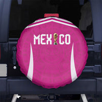 Mexico 2026 Football Pink Spare Tire Cover Golden Eagle Victory